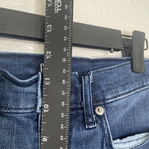 GAP Womens Jeans Size 28 Dark Wash High Rise Stretch Denim Blue Skinny Leg - Picture 6 of 11